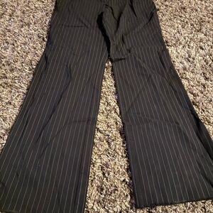 Nine & Co. Black Pinstripe Wide Leg Pants